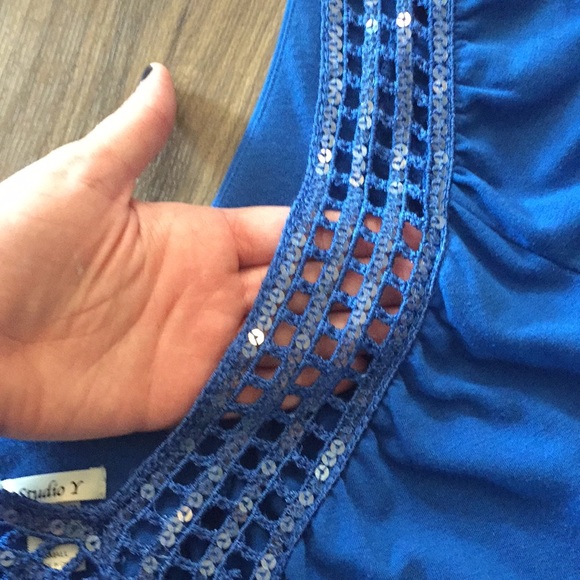 Studio Y Blouse with Sequences - Picture 3 of 4